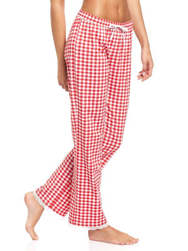 Nastrovje Potsdam Pussy Deluxe Red Plaid Damen Schlafhose rot allover Vierteljährliche Förderung