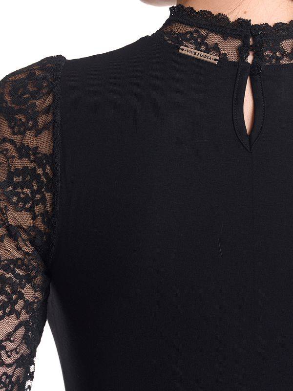 Nastrovje Potsdam Vive Maria Lace Vamp Damen Spitzenshirt schwarz Großer Ausverkauf