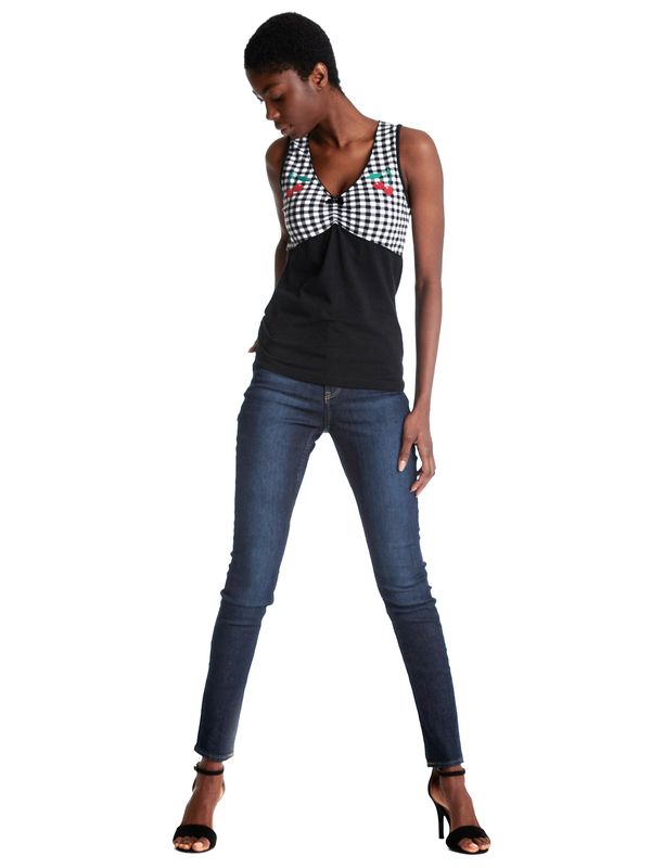 Nastrovje Potsdam Pussy Deluxe Vichy Cherry Damen Tanktop schwarz/allover Wochenangebot