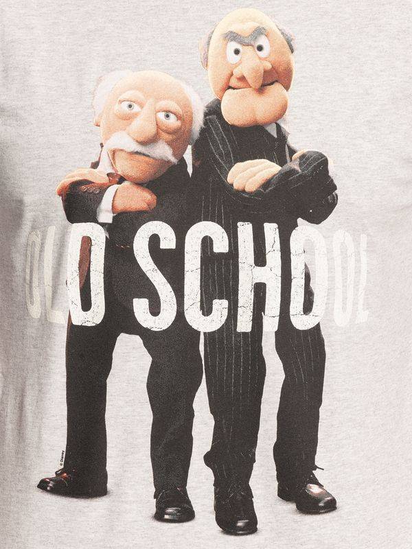 Nastrovje Potsdam The Muppets Waldorf & Statler Herren T-Shirt grau meliert Tiefpreis