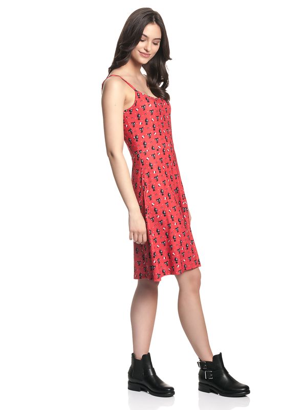 Nastrovje Potsdam Pussy Deluxe Kitty Cupcake Love Damen A-Linien-Kleid rot allover Bis zu 65% Rabatt