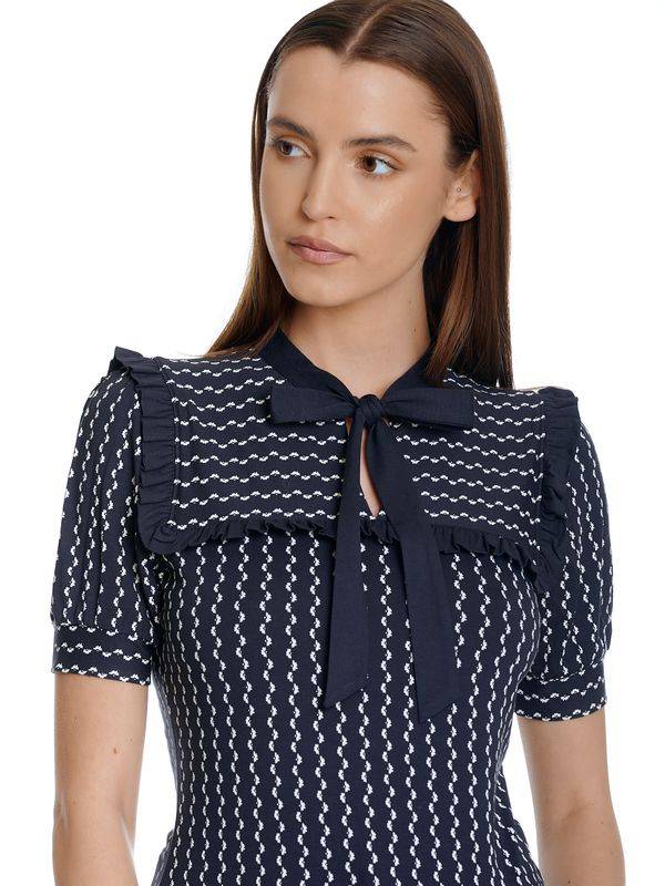 Nastrovje Potsdam Vive Maria Romantic Sailor Damen Blusenshirt blau allover im Angebot