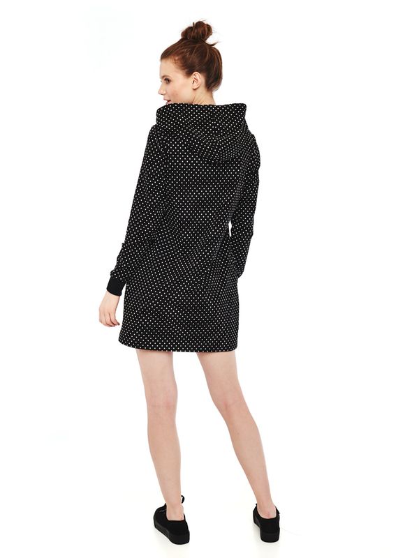 Nastrovje Potsdam Pussy Deluxe Cherries Dots Damen Sweatkleid schwarz allover Black Friday