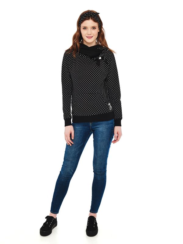 Nastrovje Potsdam Pussy Deluxe Dots Shawl Damen Schalkragenpullover schwarz Cyber Monday