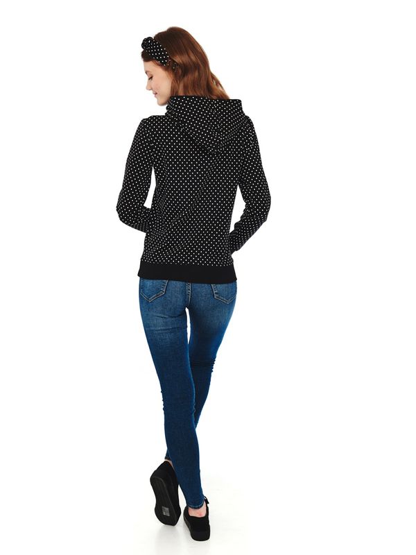 Nastrovje Potsdam Pussy Deluxe Dots Shawl Damen Schalkragenpullover schwarz Cyber Monday