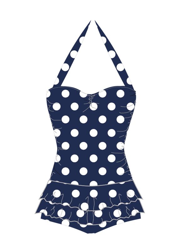 Nastrovje Potsdam Pussy Deluxe Classic Summer Damen Badeanzug blau allover Heißer Verkauf