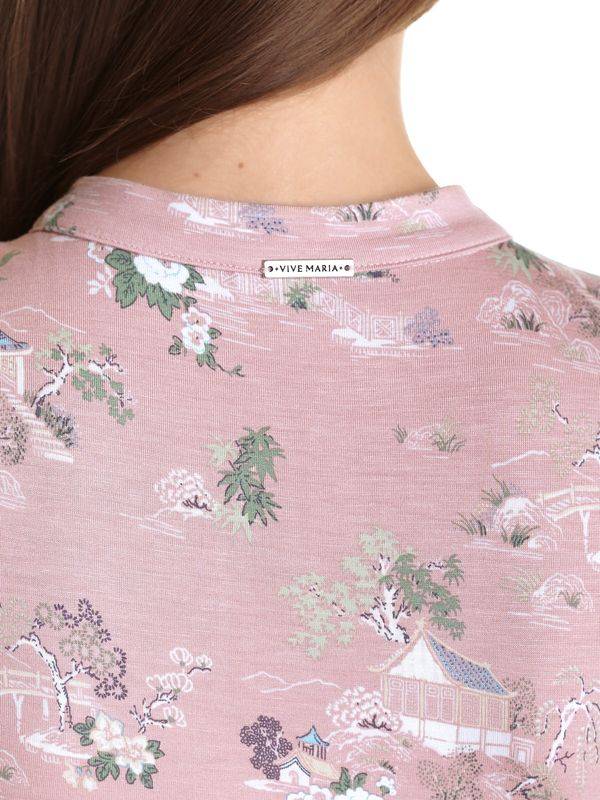 Nastrovje Potsdam Vive Maria Chinese Teahouse Damen V-Shirt lightpink allover Kostenlose Rückgabe