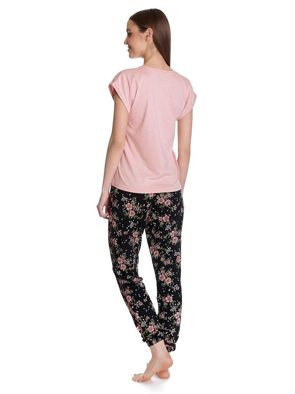 Nastrovje Potsdam Vive Maria Hibiscus Dream Damen Pyjama lightpink/schwarz allover Bis zu 60% Rabatt