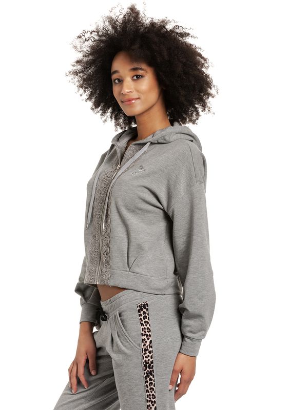Nastrovje Potsdam Vive Maria Cosy Grey Damen Kapuzensweatjacke grau meliert Fabrikpreis
