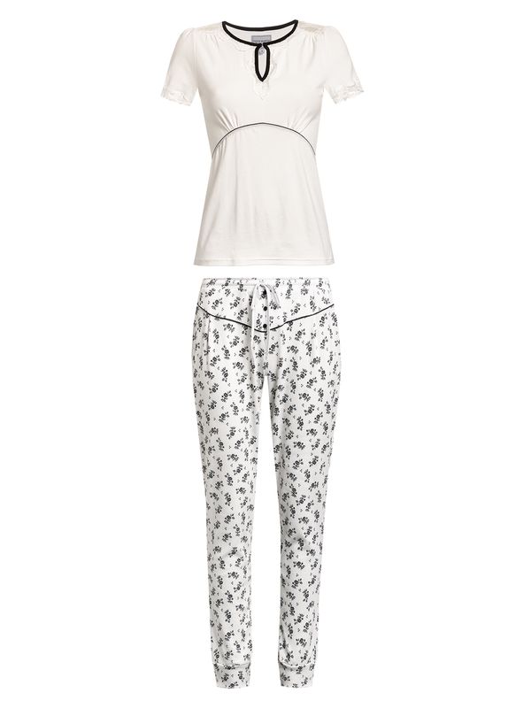 Nastrovje Potsdam Vive Maria Nostalgie Ripp Damen Pyjama creme/allover Online Shopping