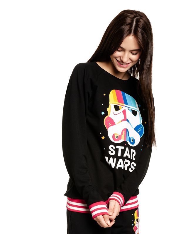 Nastrovje Potsdam Star Wars Stormtrooper Stripes Damen Sweatshirt schwarz VIP-Rabatte