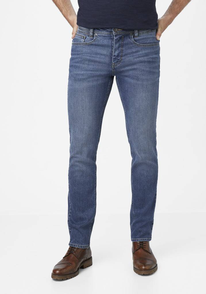 Paddocks PIPE ZERO COTTON schmale Passform - medium blue used moustache Blitzverkäufe