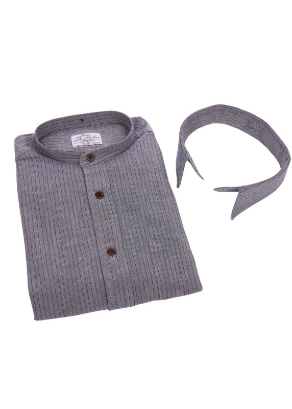 Pike Brothers 1923 Buccanoy Collar grey striped Cyber Monday