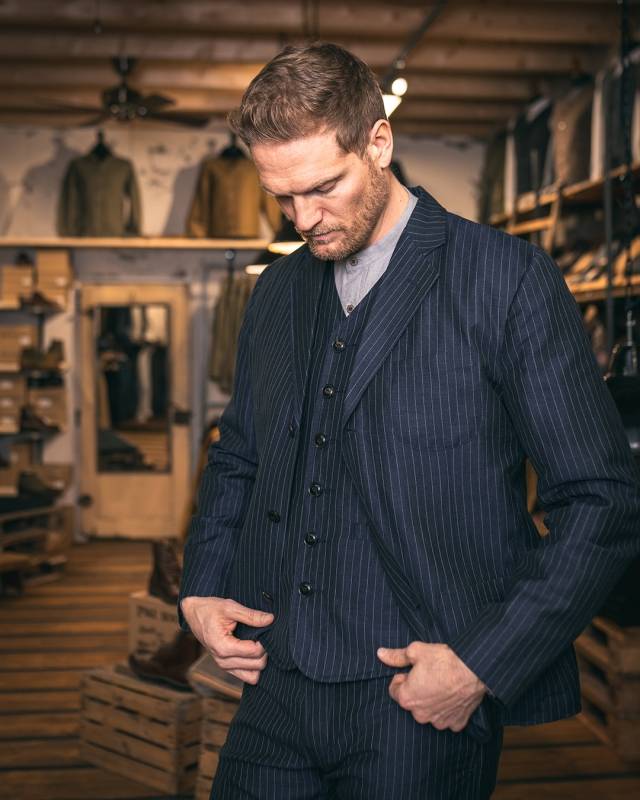 Pike Brothers 1927 Harvester Jacket Chicago blue Räumungsverkauf