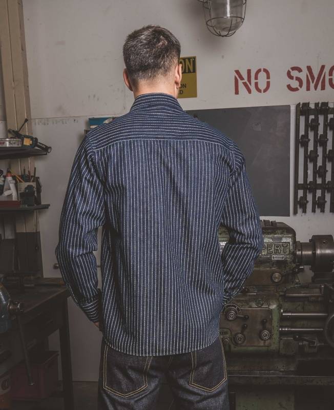 Pike Brothers 1937 Roamer Shirt blue wabash denim Bis zu 60% Rabatt
