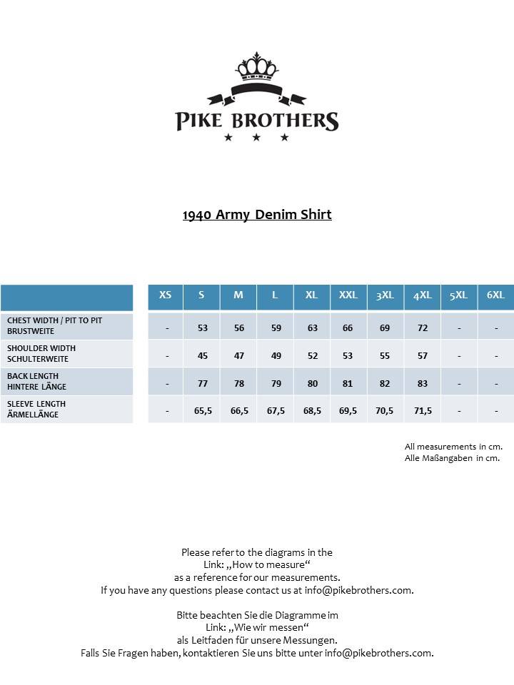 Pike Brothers 1940 Army Denim Shirt indigo Speichern exportieren