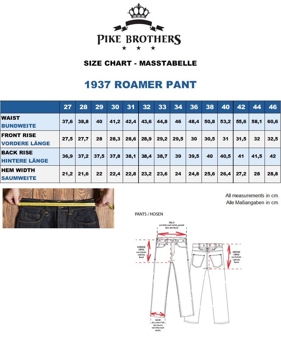 Pike Brothers 1937 Roamer Pant 11oz metal Verkauf
