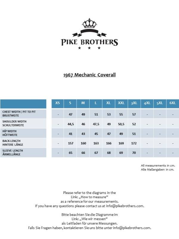 Pike Brothers 1967 Mechanic Denim Coverall 10oz indigo Begrenztes Angebot