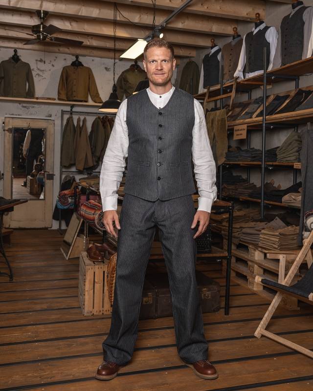 Pike Brothers 1905 Hauler Pant blue wabash Rabatte dieses Monats