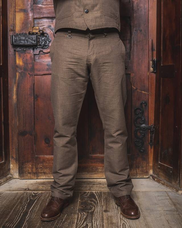 Pike Brothers 1947 Harvester Trousers Raymond brown Schlussverkauf