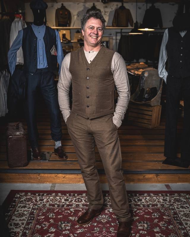 Pike Brothers 1947 Harvester Trousers Raymond brown Schlussverkauf