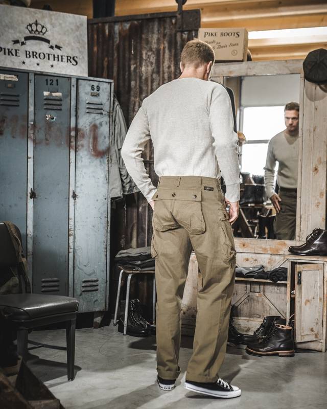 Pike Brothers 1944 Monkey Pant olive Fabrikverkauf