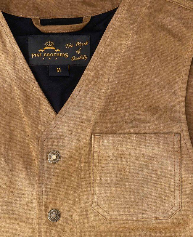 Pike Brothers 1937 Roamer Vest waxed tan Vatertagsangebot