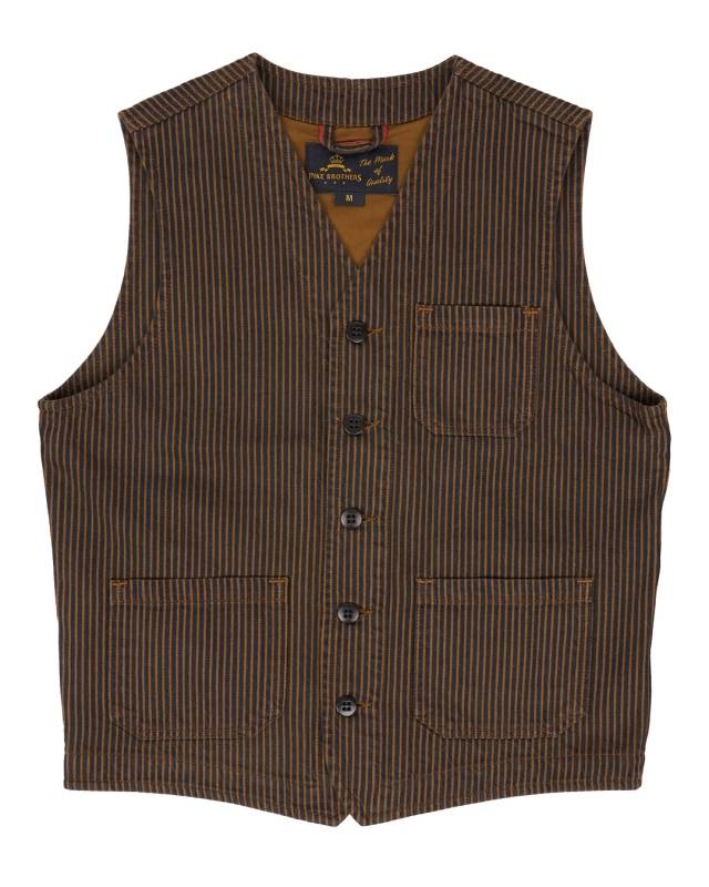 Pike Brothers 1937 Roamer Vest hickory stripe brown Neuheiten
