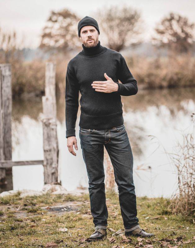 Pike Brothers 1923 Turtle Neck black Begrenzte Freigabe