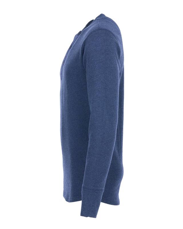 Pike Brothers 1954 Utility Shirt Long Sleeve indigo melange Sonderangebot der Fabrik