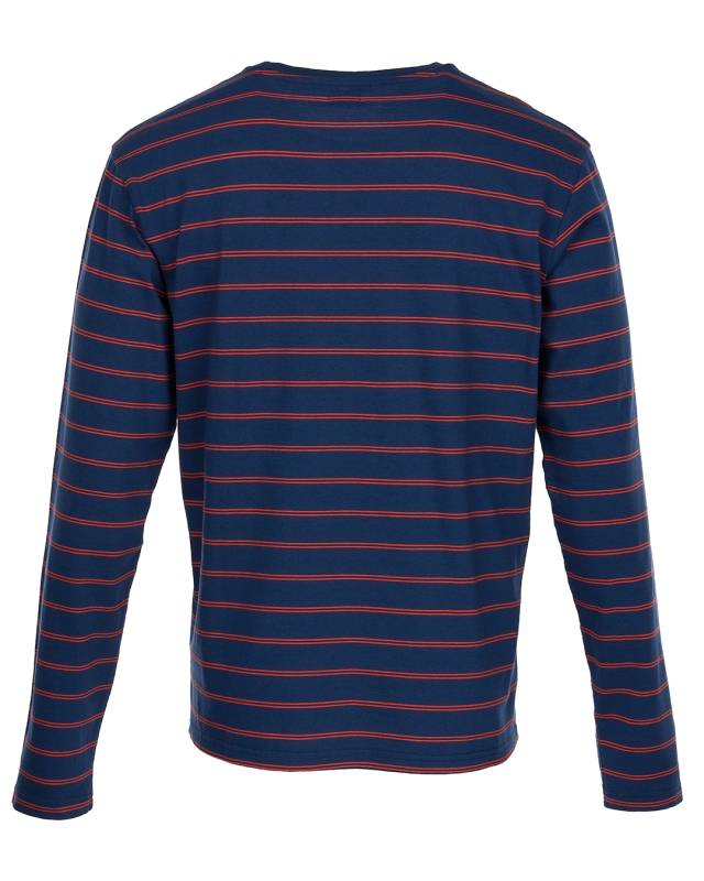 Pike Brothers 1964 Long Sleeve Torrence blue Schlussverkauf