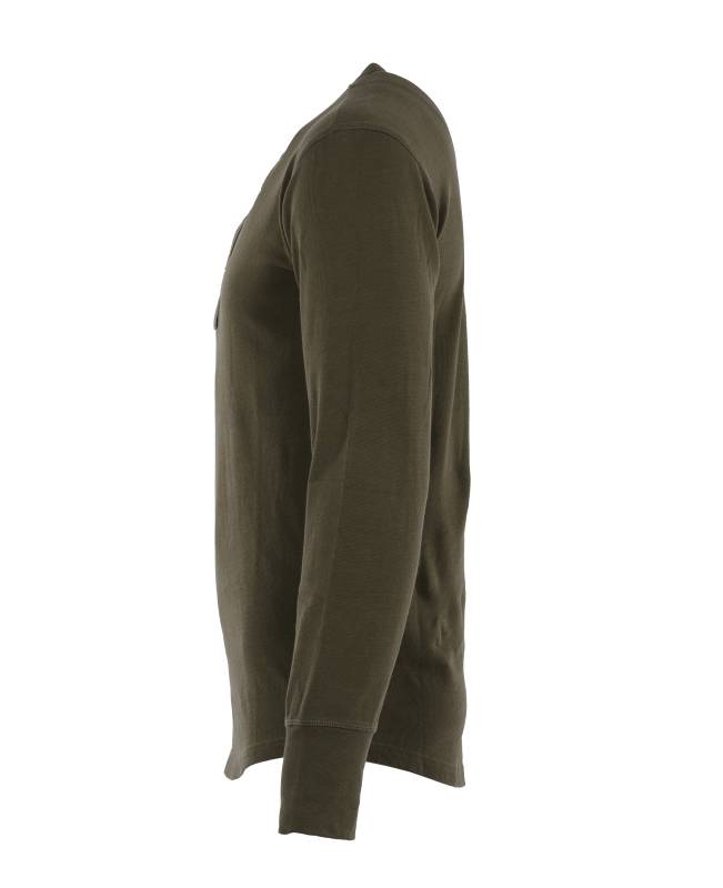 Pike Brothers 1927 Henley Shirt long sleeve Mojave green Blitzverkäufe