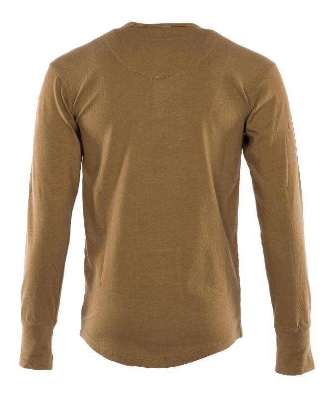 Pike Brothers 1927 Henley Shirt long sleeve Mojave brown Fabrik Onlineshop