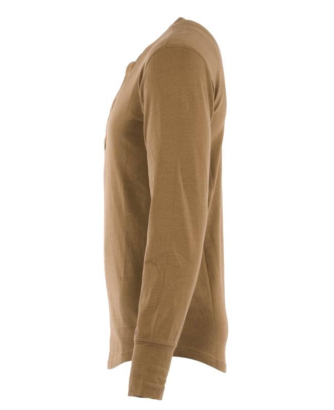 Pike Brothers 1927 Henley Shirt long sleeve Mojave brown Fabrik Onlineshop