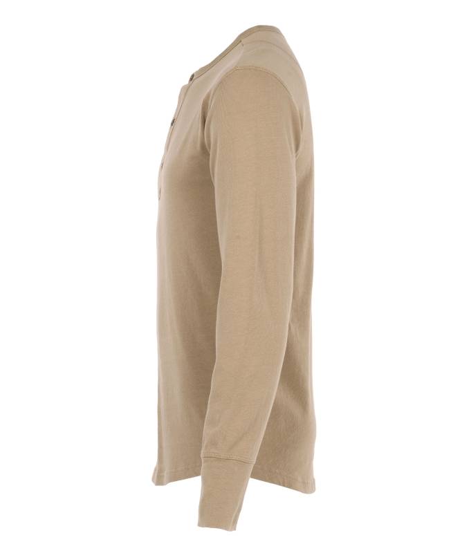 Pike Brothers 1927 Henley Shirt long sleeve Mojave beige Fabrikpreis