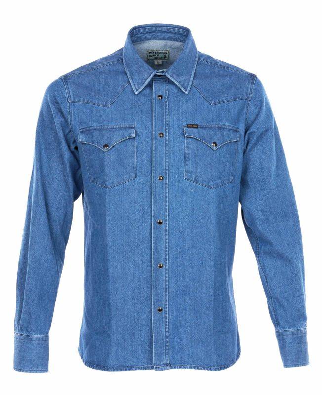 Pike Brothers 1952 Rider Shirt Denim faded Cyber Monday