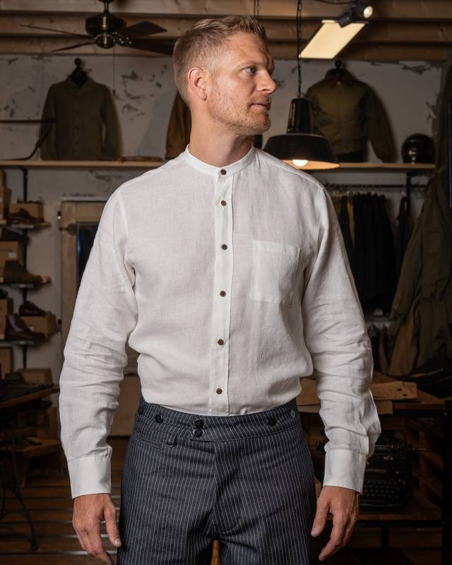 Pike Brothers 1923 Buccanoy Shirt linen ecru Vatertagsangebot