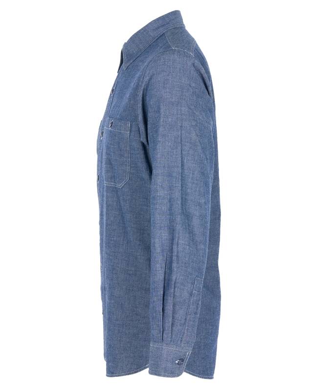 Pike Brothers 1940 USN Chambray Shirt Harbor Blue Neueste Mode