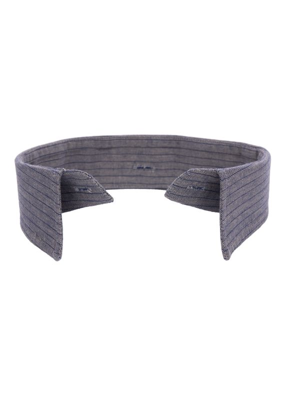 Pike Brothers 1923 Buccanoy Collar grey striped Sonderangebote