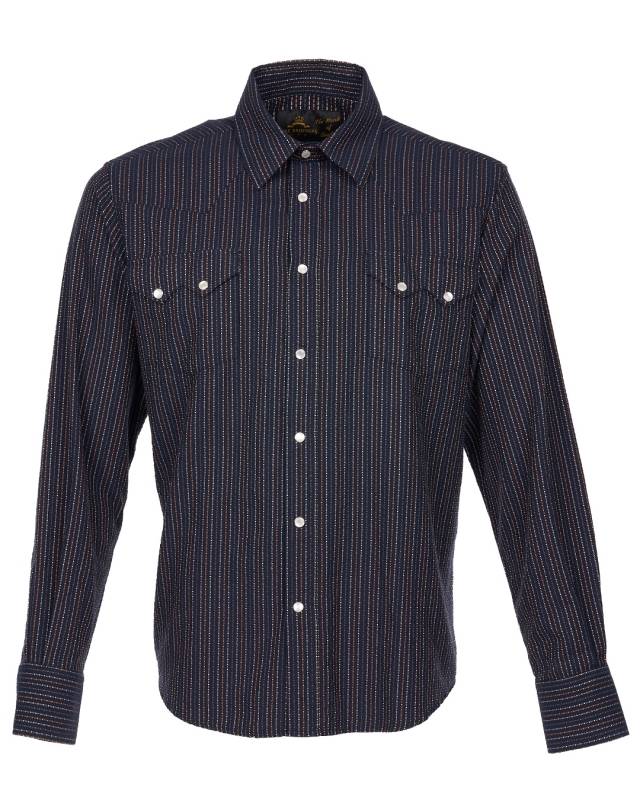 Pike Brothers 1963 Saw Tooth Shirt Navajo blue Super Sparpreis