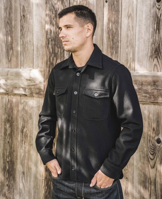 Pike Brothers 1943 CPO Shirt black wool Bis zu 65% Rabatt