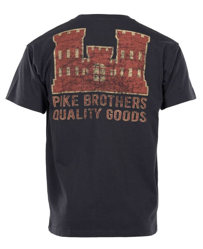 Pike Brothers 1969 Sports Tee Red Castle Logo Print Sonderangebot