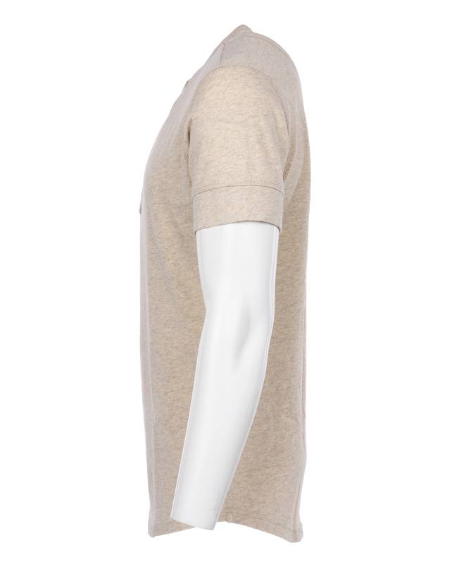 Pike Brothers 1927 Henley Shirt short sleeve ecru melange Lagerräumung