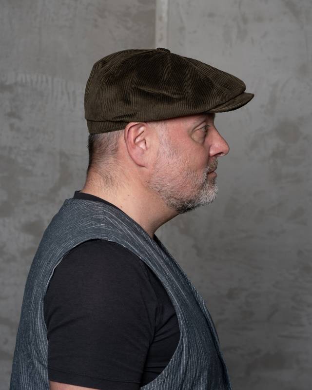 Pike Brothers 1928 Newsboy Cap olive cord Muttertagsangebot