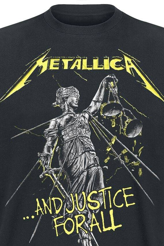 EMP " And Justice For All - Tracklist" T-Shirt schwarz von Metallica Neueste Mode