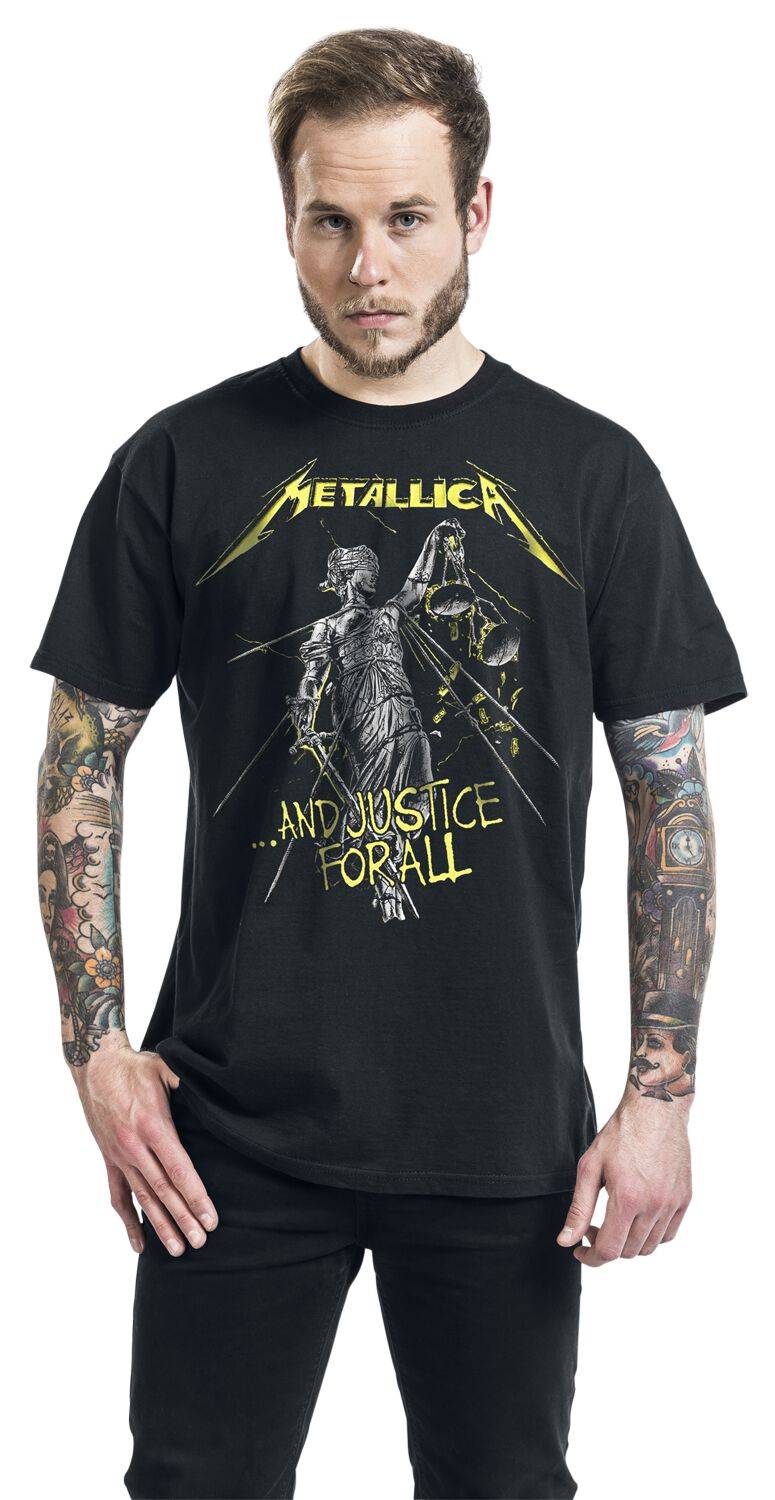 EMP " And Justice For All - Tracklist" T-Shirt schwarz von Metallica Neueste Mode