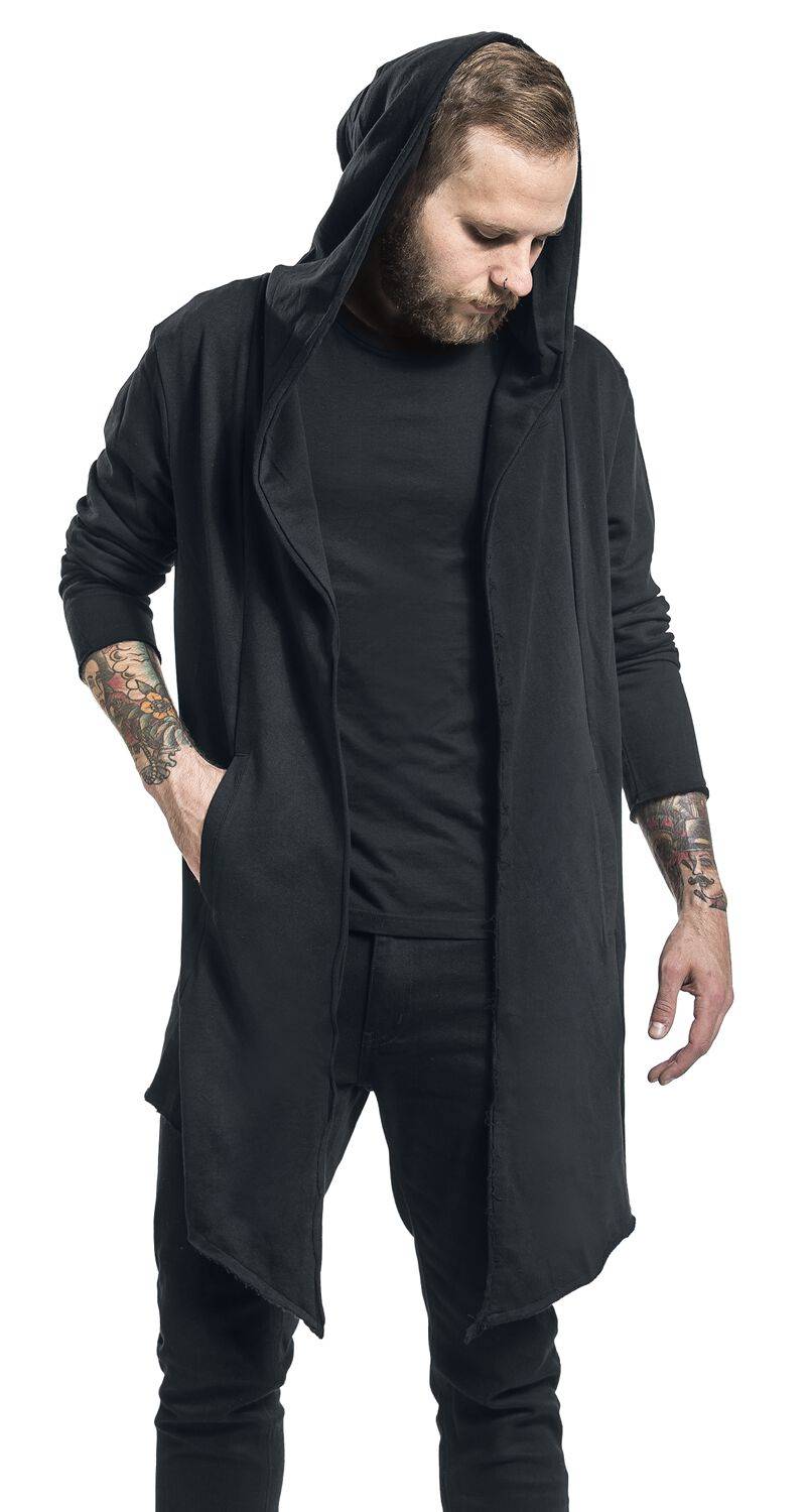EMP "Long Hooded Open Edge Cardigan" Cardigan schwarz von Urban Classics Bis zu 55% Rabatt
