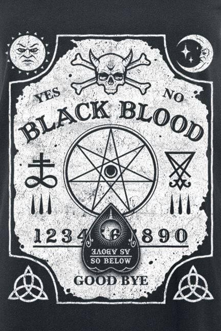 EMP "Witchboard" Top schwarz von Black Blood by Gothicana Online