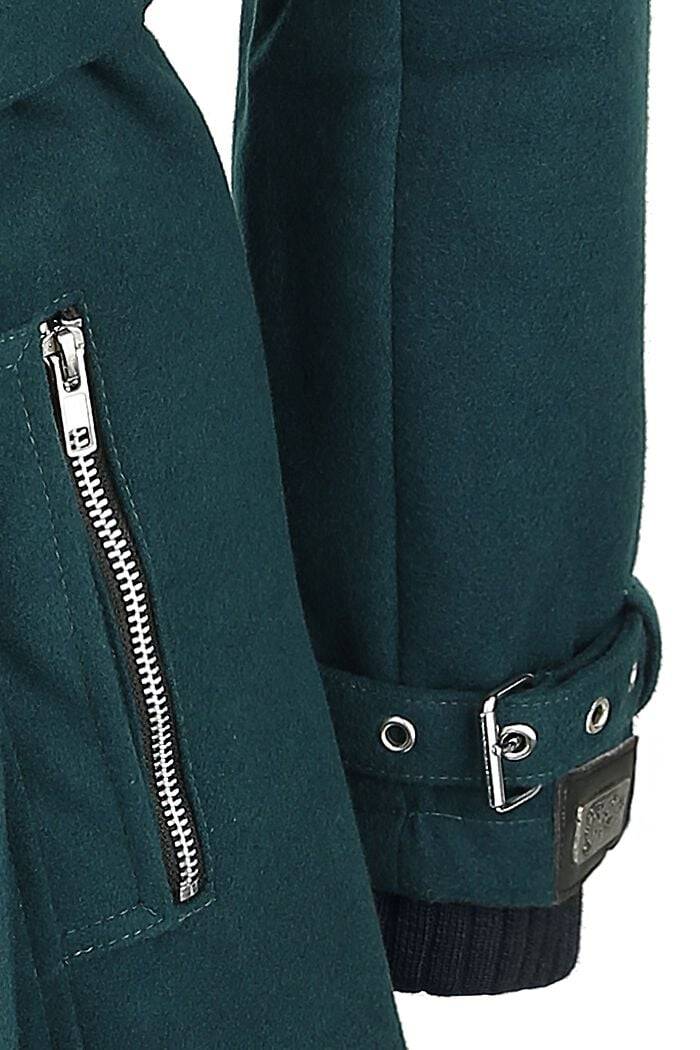 EMP "Decay Coat" Wintermantel petrol von Vixxsin Angebote