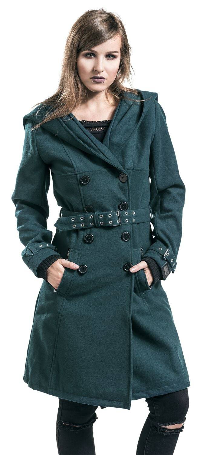 EMP "Decay Coat" Wintermantel petrol von Vixxsin Angebote